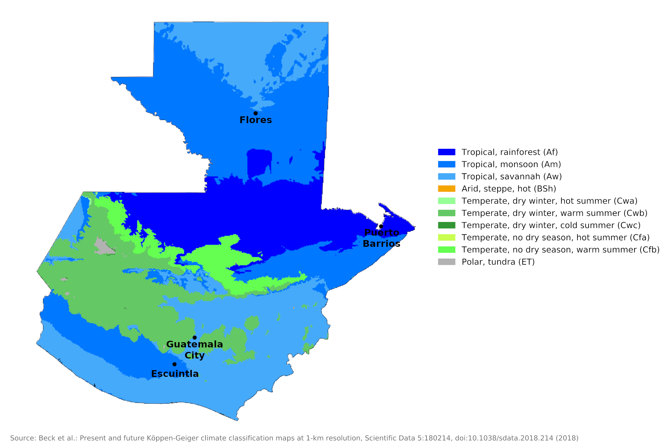 Blue Green Atlas The Climate Of Guatemala   2560px Koppen Geiger Map GTM Present.svg 