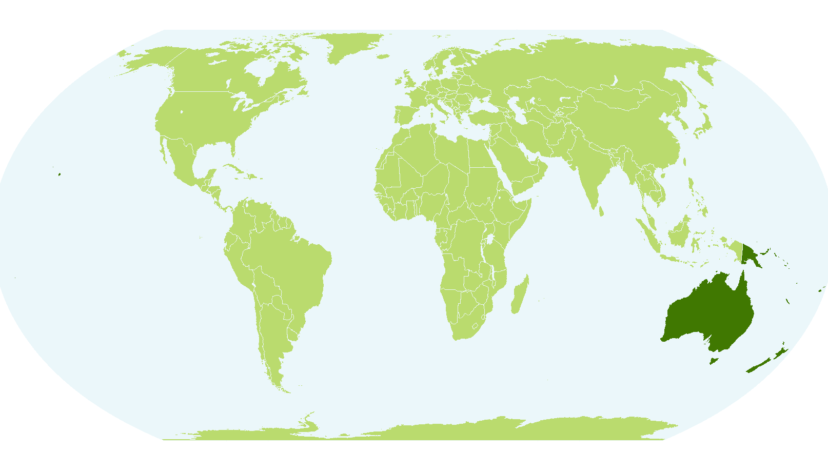 Blue Green Atlas - The Geography of Categories - The World